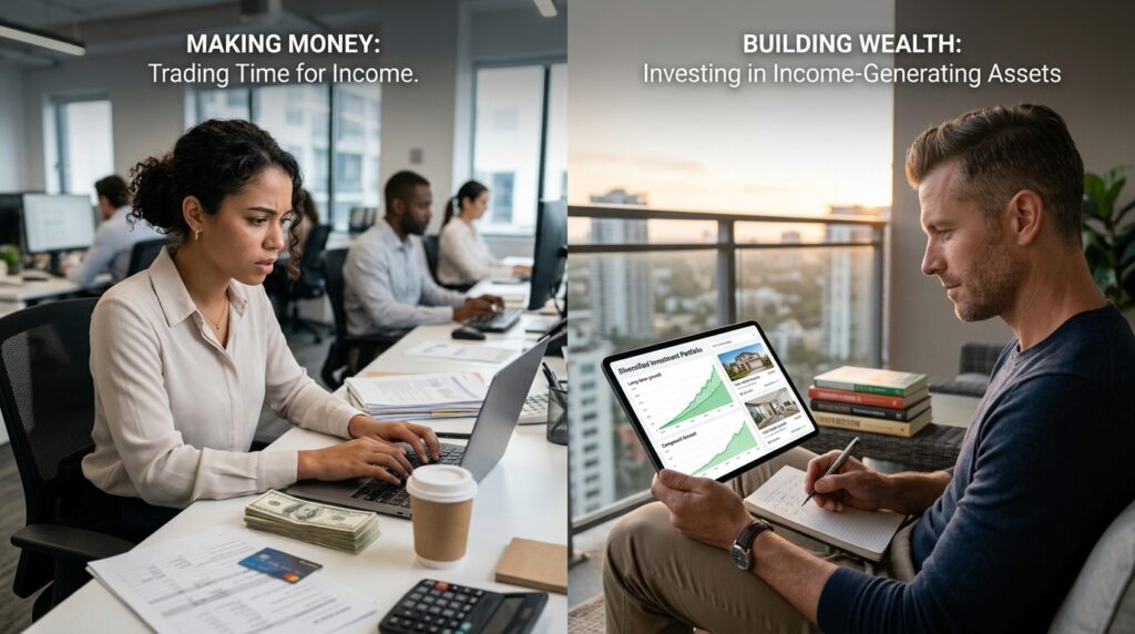 The Difference Between Making Money and Building Wealth